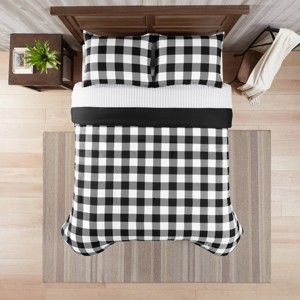 Alex Buffalo Check Plaid Antimicrobial Bedding Set - Serta - 1 of 4