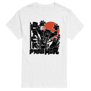 Men's - Marvel - Black Panther Linocut Style Print Short Sleeve Graphic T-Shirt - 1 of 4