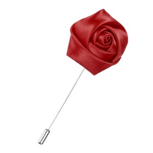 Unique Bargains Wedding Groom Boutonnieres Rose Flower Lapel Pins for Men 1 Pc - 1 of 4
