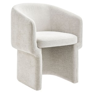 Modway Verity Chenille Dining Armchair - Mid-Century Modern Upholstered Accent Chair with Curved Back for Dining Room or Office - 1 of 4