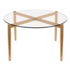 17' Metal Mid-Century Coffee Table in Gold - Henn&Hart - 3 of 4