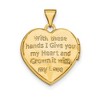 Black Bow Jewelry 15mm Heart Shaped Diamond Claddagh Locket in 14k Yellow Gold - 2 of 4