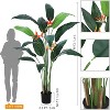 Artificial Bird of Paradise Plant, Fake Palm Tree for Indoor Outdoor Modern Decor Faux Plants for Home Office Perfect Housewarming Gift - 3 of 3