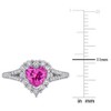 EVERLY JEWELRY  |   Sterling Silver 2 1/2 CT TGW Created Pink Sapphire Created White Sapphire Fashion Ring - 4 of 4