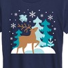 Women's - Instant Message - Scandinavian Winter Deer Short Sleeve Graphic T-Shirt - 2 of 4