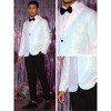 INSPIRE CHIC Men's Peak Lapel Color Block Shiny Sparkle Sequin Blazer - 4 of 4