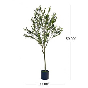 Chery Life 59.06" Artificial Olive Tree - 1 of 4