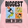 Girls' - Disney - Biggest Game On Earth Shirt Tail Raglan Graphic T-shirt - 2 of 3