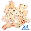 GSE 28-Piece Giant Wood Dominoes with Multi-Color Dots, Jumbo Domino Tile Game Set - 4 of 4