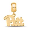 Black Bow Jewelry 14k Yellow Gold Plated Sterling Silver Pittsburgh Panthers NCAA Bead Charm - 2 of 4