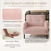 MOONMISS corduroy fabric, comfortable monochrome single person wide seat chair, suitable for living rooms and bedrooms - 2 of 4