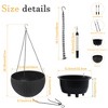 Gulches 45 Qt Black Polypropylene Hanging Planter with Self Watering Water Level Indicator Indoor Outdoor (13x13x8 in) 2-Pack - 4 of 4