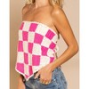 Women's Checkered Sweater Top - POL - 2 of 3