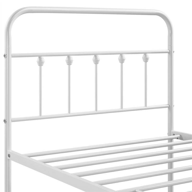 Yaheetech Iron Platform Bed Frame with High Headboard and Footboard, 4 of 8