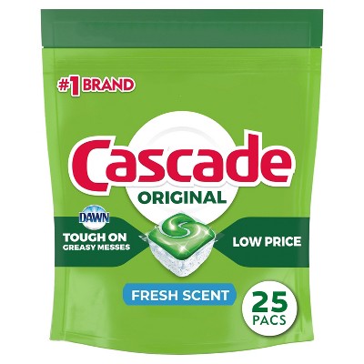 Cascade Original Dishwasher Pods, ActionPacs Dishwasher Detergent Tabs, Fresh Scent