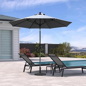 PURPLE LEAF Patio Umbrella Outdoor Table Umbrella Aluminum Frame Market Umbrella Sun Umbrella with 8 Sturdy Ribs - 1 of 1