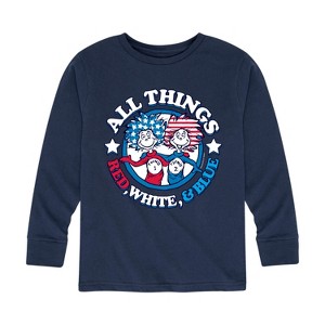 Boys' - Dr. Seuss - All Things Red, White and Blue Long Sleeve Graphic T-Shirt - 1 of 4