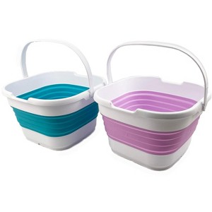 SAMMART 9.5L (2.5 Gallon) Collapsible Rectangular Handy Basket/Bucket - 1 of 4