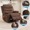 Recliner Chair, Oversized Manual Reclining Rocking Chair, 360 Swivel with Cup Holder, Massage and Heat Recliner, Single Sofa Chairs - 4 of 4