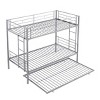 Sapphtopaz Metal Bunk Bed with 2 Side Ladders & Guardrail,Convertible Bunk Beds Frame with Under Bed Storage for Bedroom - 3 of 4
