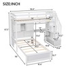 NicBex Twin over Twin Loft Bunk Bed,Pine Wood Loft Bed with Desk,Headboard,Storage Ladder&Guardrail,Bunk Bed Platform for Teens&Adults - 3 of 4