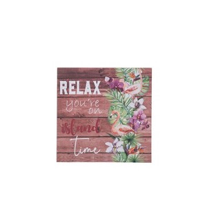 Beachcombers Relax On Island Time Wall Plaque Wall Hanging Decor Decoration Hanging Composite Sign Home Decor With Sayings 11.4 x 0.35 x 11.4 Inches. - 1 of 3