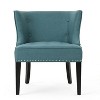 CAVINAS Modern Fabric Accent Chair,Stylish Arm Chair with Tufted Waffle Stitching and Nailhead Trim,Comfy Sitting Chair for Living Room,Office - 2 of 4