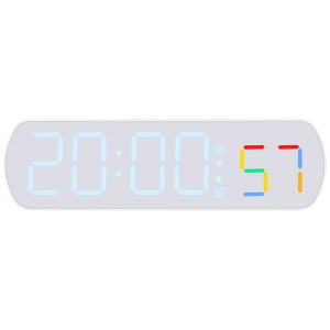 REGALWOVEN Dimmable LED Alarm Clock, 3-Level Brightness 6.5"L x 1.0"W x 1.8"H 1 Pc - 1 of 4