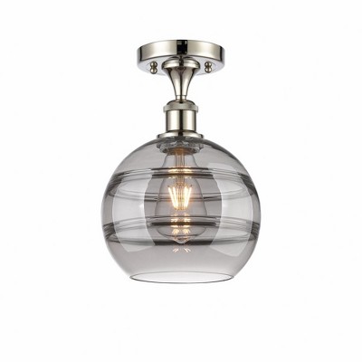 Rochester - 1 Light Semi-Flush Mount In Industrial Style-11.13 Inches Tall and 8 Inches Wide