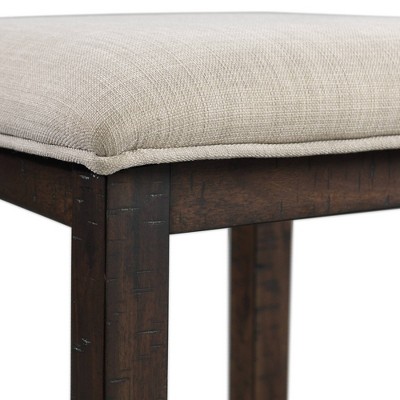 Enrico 60'' Black and Brown Transitional Bar Table Set with USB Ports