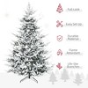 Whisen 8FT Pine Snow Flocked Artificial Christmas Tree with 1479 Realistic Cedar Branches, Auto Open - Green - 4 of 4