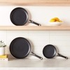 BRINJOY 3-piece non-stick kitchen cookware set, non-induction, including pots, pans, and black - 2 of 4