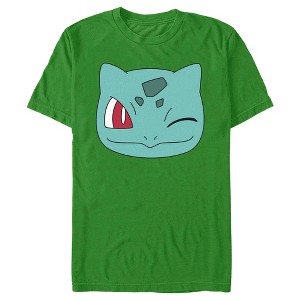 Men's Pokemon Bulbasaur Wink Face T-Shirt - 1 of 4
