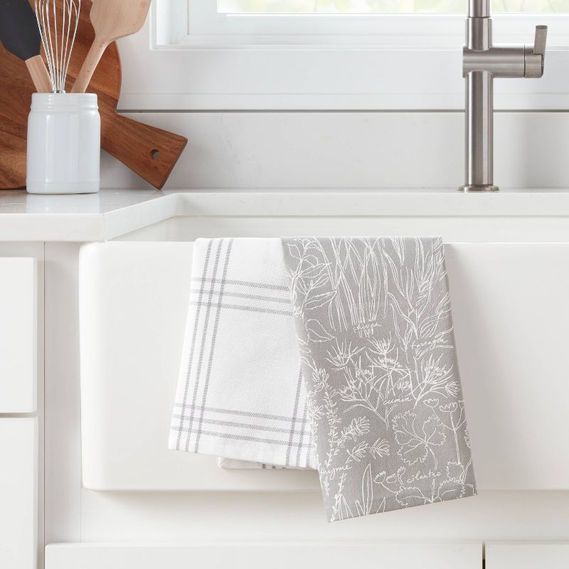 2pk Cotton Printed Kitchen Towel - Threshold™, 3 of 8