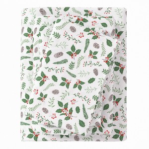 100% Cotton Lodge Printed Flannel Sheet Set - Great Bay Home (Twin, Little Holly) - 1 of 4
