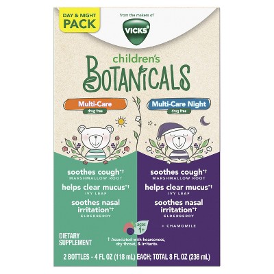 Vicks Children's Botanicals Multi-Care Drug Free Combo - 2pk/8 fl oz