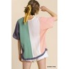 Women's Color Block Gauze Top - umgee - 3 of 4