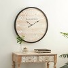 Olivia & May 32"x32" Wood Wall Clock Brown - : Silent Mechanism, Farmhouse Style, Indoor Decor, No Assembly Required - 2 of 4