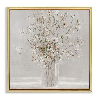Stupell Industries Neutral Flower Vase Arrangement, 25" x 25"