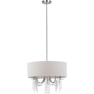 Cotillion 5 Light Beaded Adjustable Pendant - Chrome - Safavieh