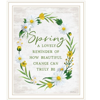 HomeRoots Spring Reminder White Framed Print Wall Art