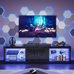 Bestier 70 Inch TV Stand with LED Lights for 75/80/85 Inch TV - 1 of 4