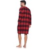 Ashford & Brooks Mens Flannel Plaid Long Sleep Shirt Henley Nightshirt - 3 of 4