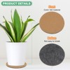 Unique Bargains Multipurpose Use Durable Lightweight Non-slip Plant Coaster Mat 5 Pcs - 2 of 4