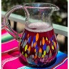 Dos Sueños Mexican Hand Blown  Pitcher - Confetti Carmen Design - 84oz - 3 of 4