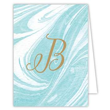 10ct Marble Note Cards - Monogram B