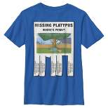 Boy's Phineas & Ferb Phineas and Ferb Missing Perry Platypus Poster T-Shirt