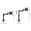 Mount-It! Single Monitor Arm Mount | Desk Stand | Heavy Duty Full Motion Height Adjustable | Fits 13 - 30 in Compatible Computer Screen | C-Clamp Base - 4 of 4