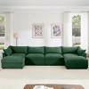 Modular Chenille Sectional Sofa with Under-Seat Storage Drawers and 2 Ottomans, U-Shaped Oversized 4-Seat Sofa for Living Room–The Pop Home - 2 of 4