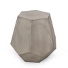 XIYUYEU Modern Geometric Shape Patio End Table, Outdoor End Tables, Minimalist Outdoor Side Table, Outdoor Lightweight Concrete Side Table - 4 of 4